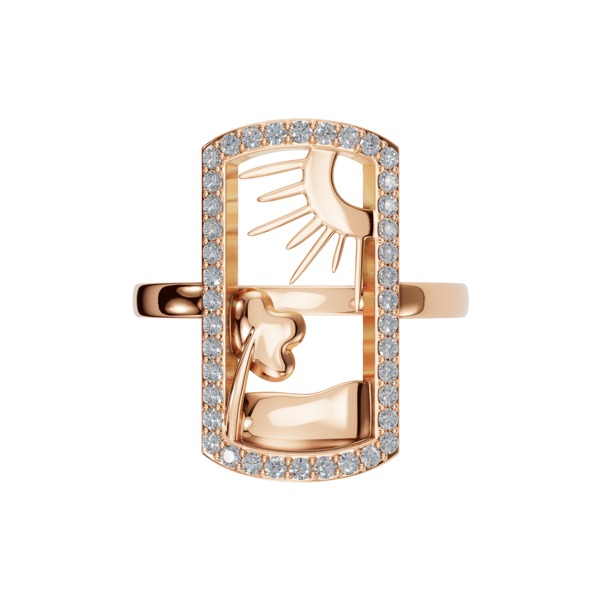 PureYou Jewelry - Wholesale Wedding Band/Ring - 14k Gold Diamond Wedding Ring, Statement Ring, Bridal Ring10