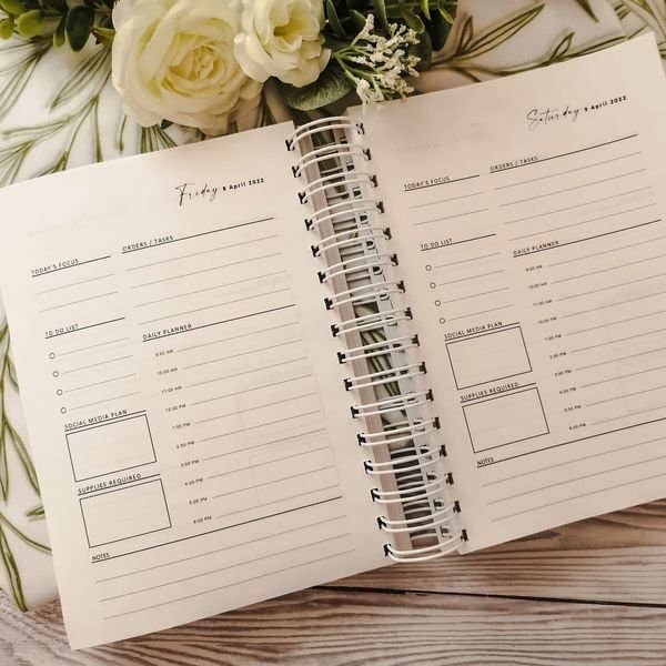 SR Creative Studio – wholesale Planner – 2025 A5 Custom Business Planner with Wire Bound and Logo8