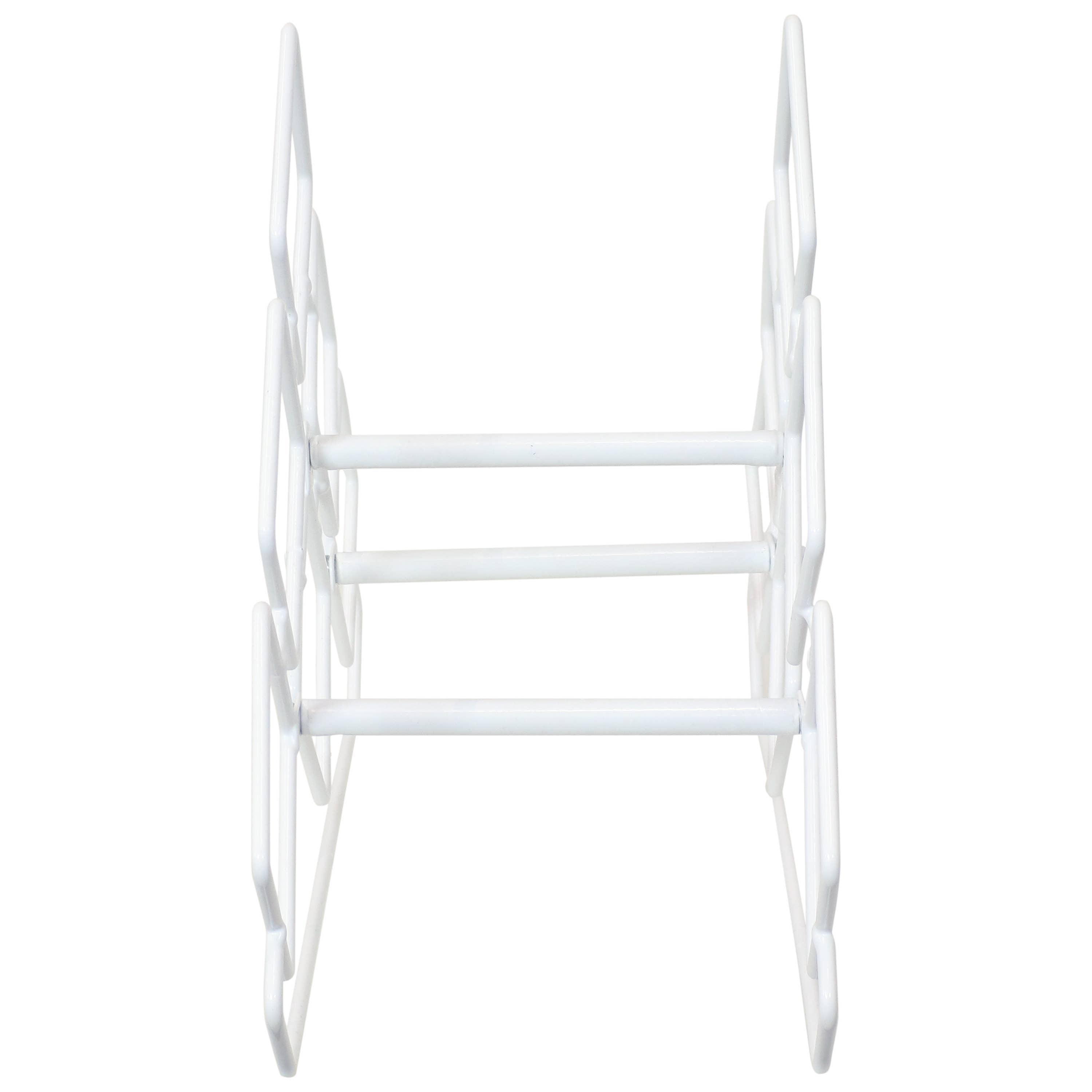 Sunnydaze Decor - Vente Casier à vin - Casier à vin triangulaire en fil d'acier pour 6 bouteilles - Blanc5