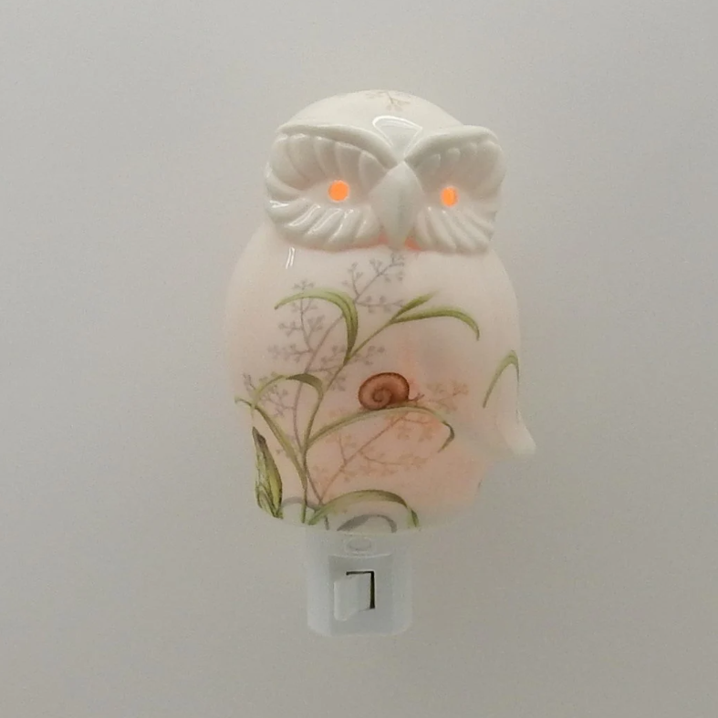 Green Pastures Wholesale - Vente Veilleuses - Lumières Nocturnes - Hibou Élégant 24K1