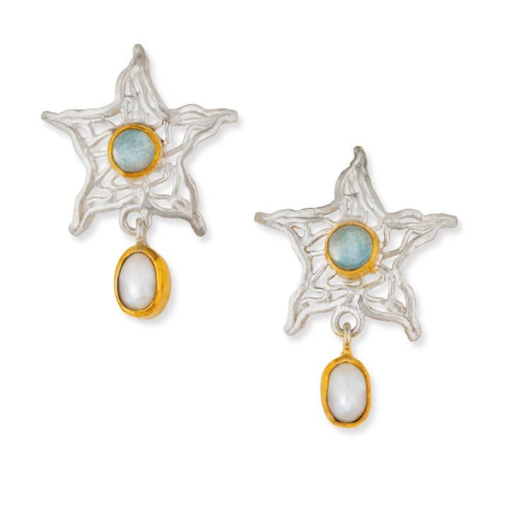 Orecchini Sea Stars per la vendita all'ingrosso da parte di Paula Bolton Jewelry
