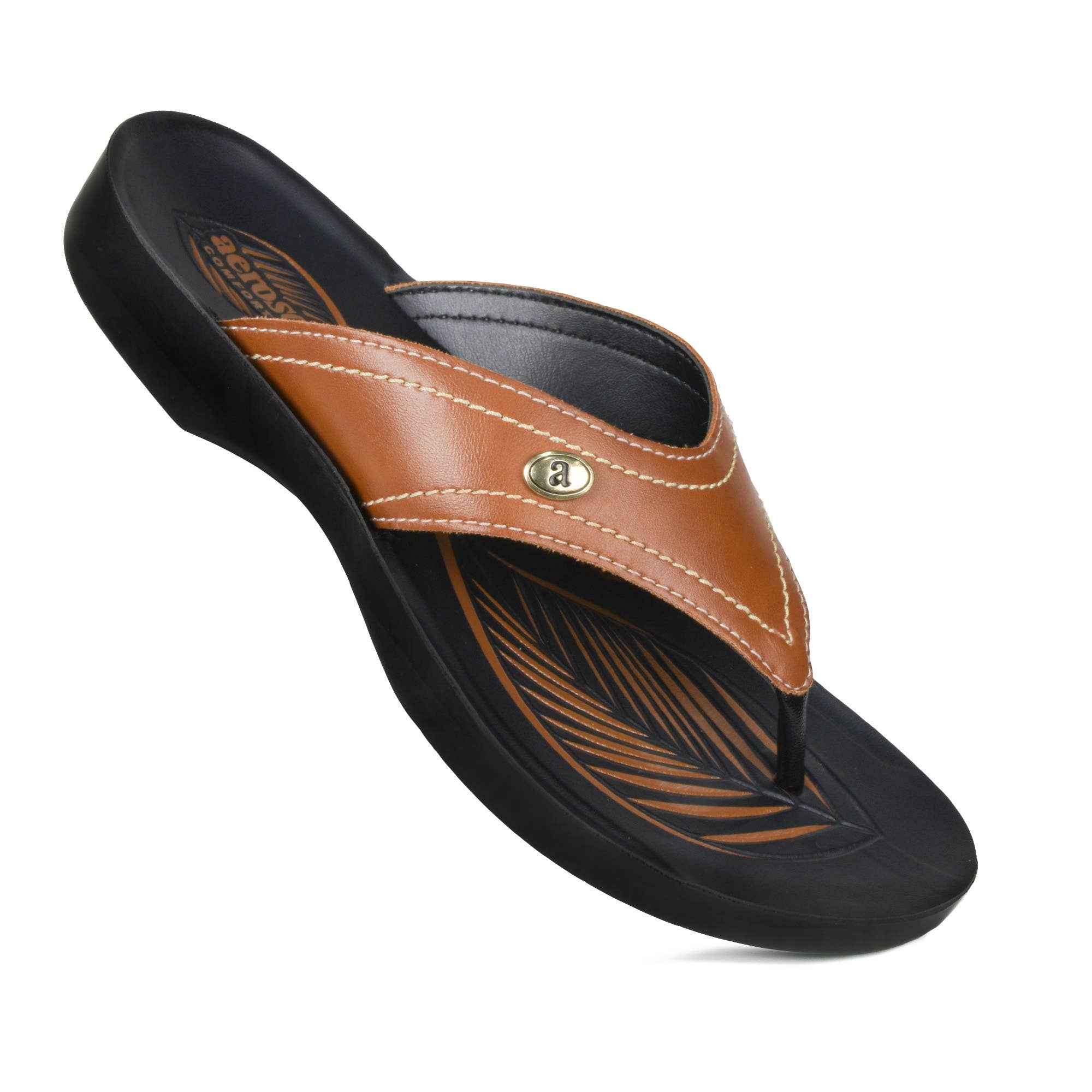 AEROSOFTFOOTWEAR - Wholesale Flip Flops - Women's - Aerosoft - Tendril Thong Flip Flops For Women2