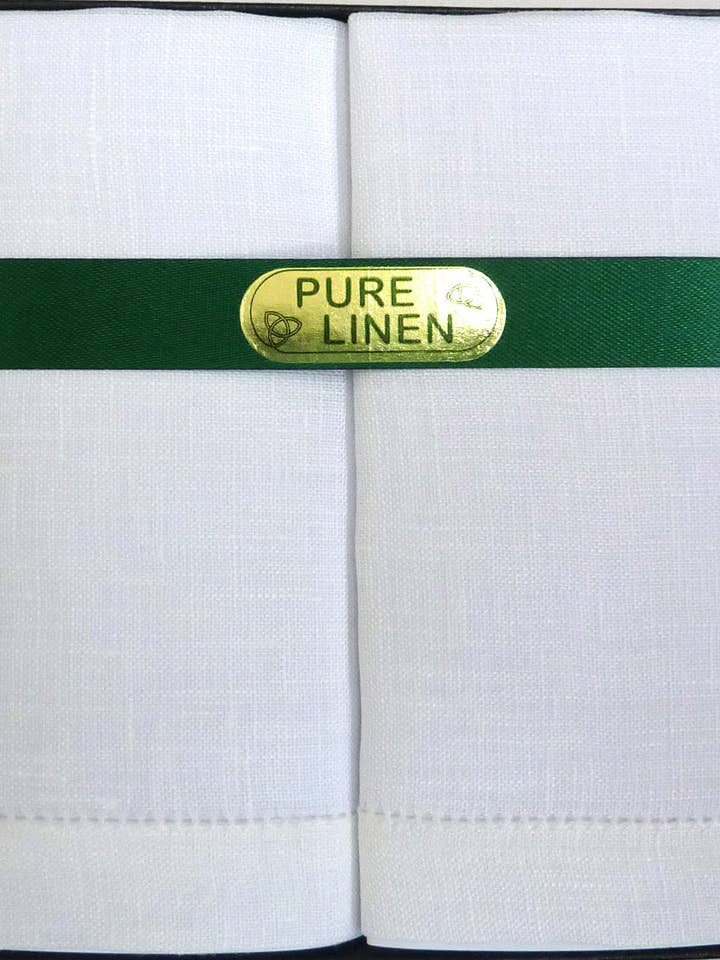 Lin deux ourlets surpiqués, 2 par pour la vente par Samuel Lamont and Sons