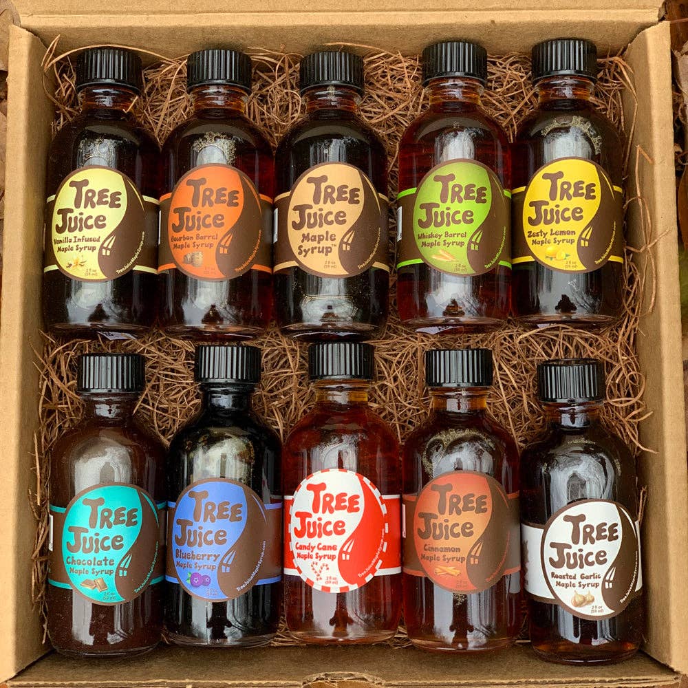 Naomi's Happy Place Shop - Wholesale Maple Syrup - Ten Bottle Mini Variety Pack0