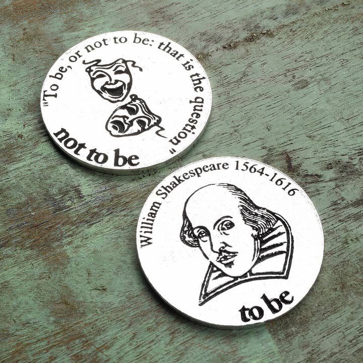 Pièce Shakespeare Decision, cadeaux Shakespeare en étain anglais pour la vente par Glover & Smith