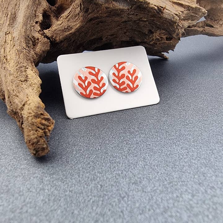 erin.k creative studio - Wholesale Stud/post earrings - SEASCAPE – Seaweed stud earrings2
