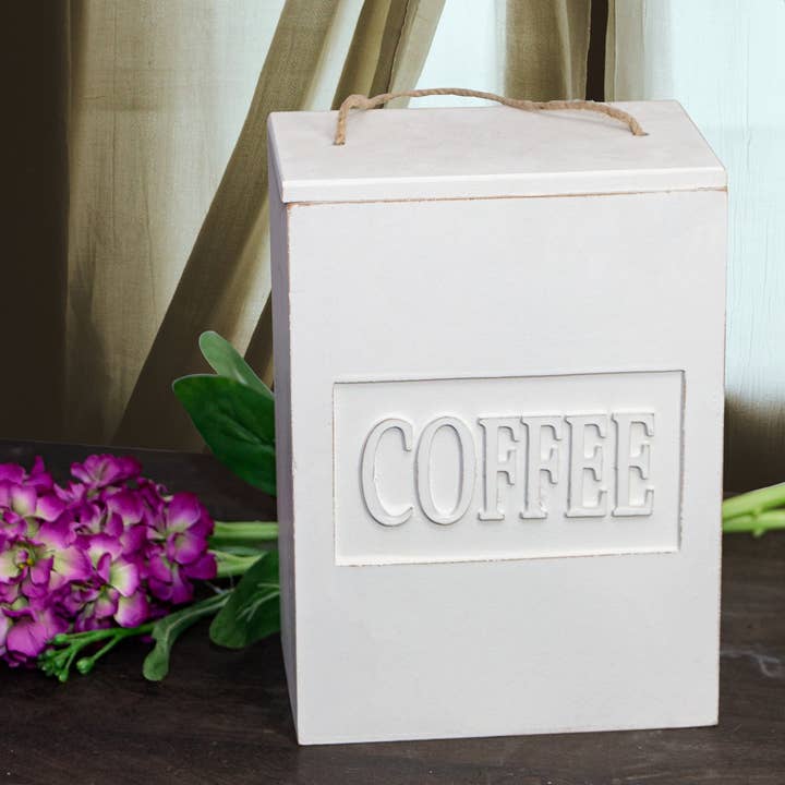 Wooden Box For Coffee. storage jar. decoration for wholesale by Antikas