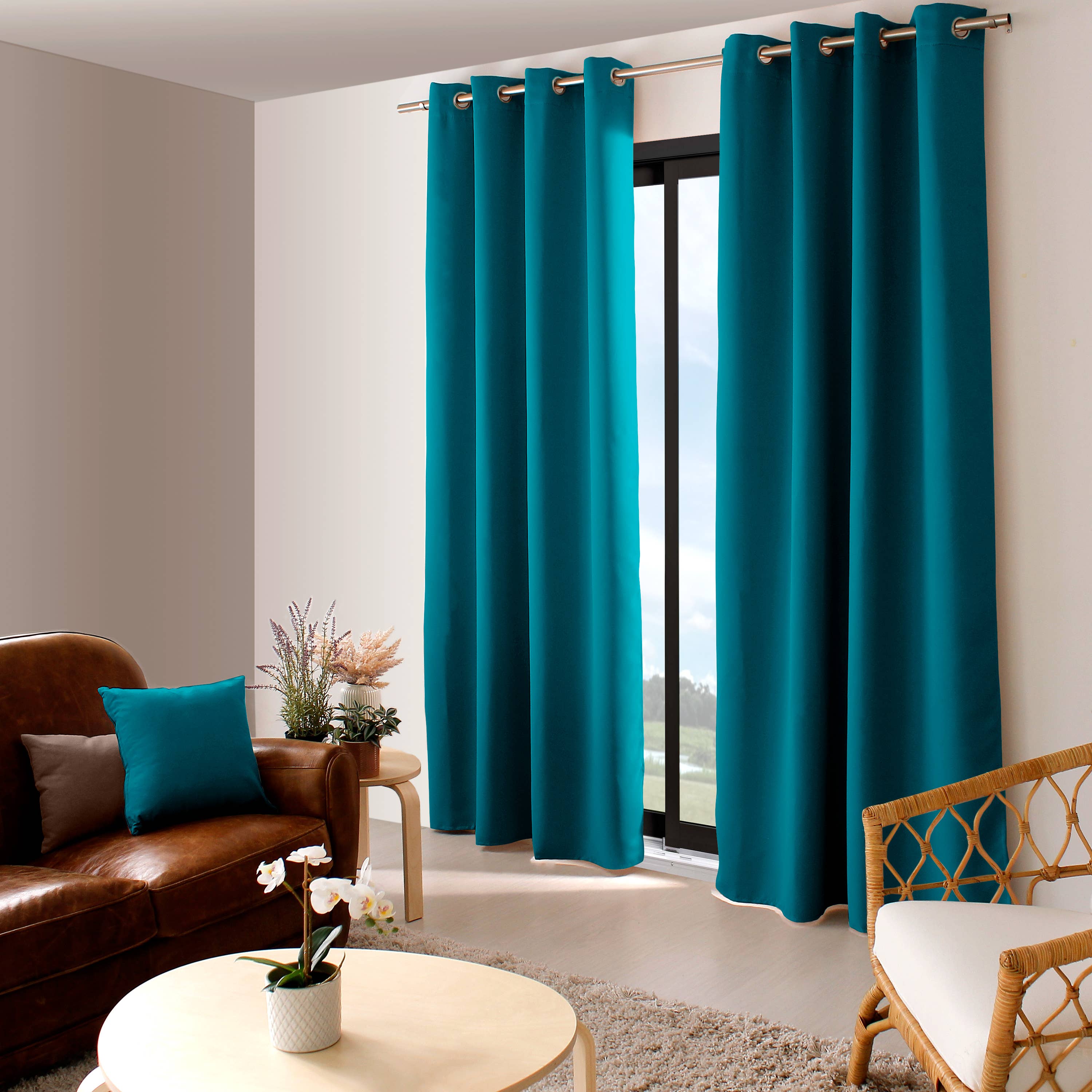 DECOSTARS - CmaDECO - Wholesale Curtain - Blackout Curtain with Grommets, 140x240cm, Liquorice Collection42