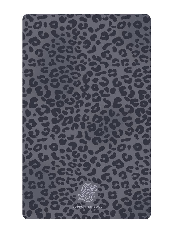Super Absorbent Sweat Towel - Leopard (grey) for wholesale by Supported Soul
