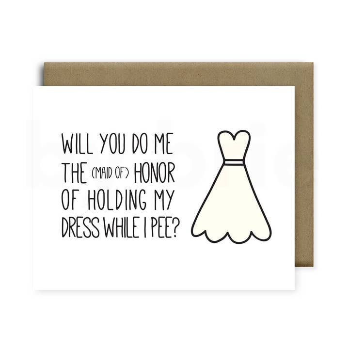 Maid of Honor | Carte de voeux pour la vente par by brie