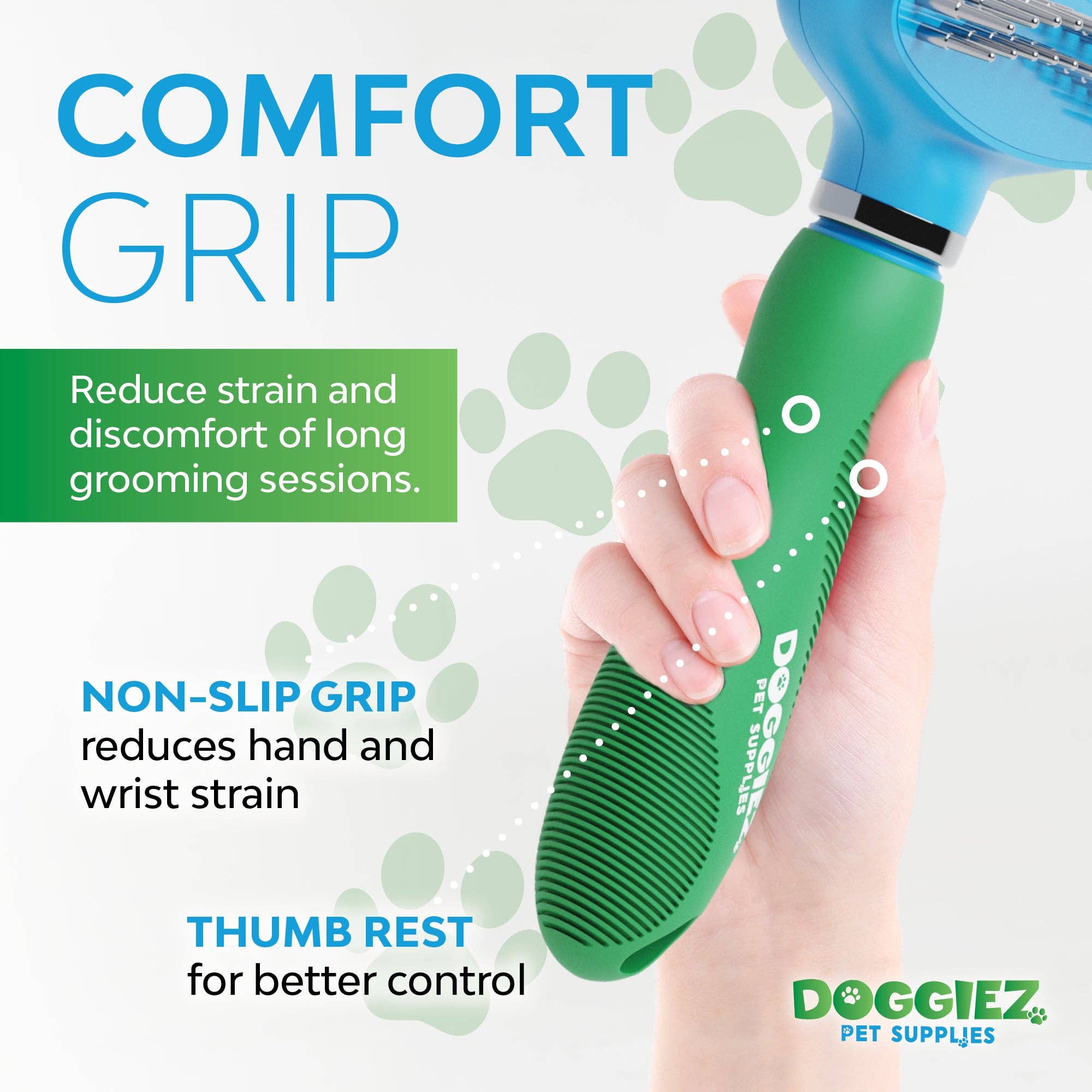 Doggiez Pet Supplies – wholesale Pet brush – Cat/dog – Double Row Dog Rake Deshedding Comb for Matted Hair2