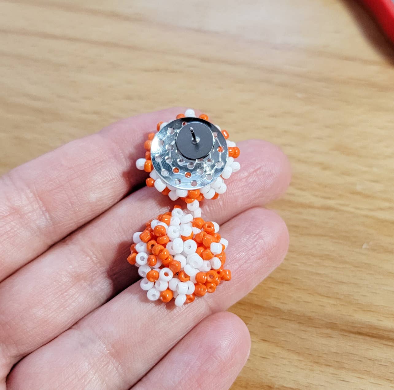 OBX Prep - Wholesale Dangle Earrings - Custom Team Bead Top Hand Painted Football Dangle Earrings7