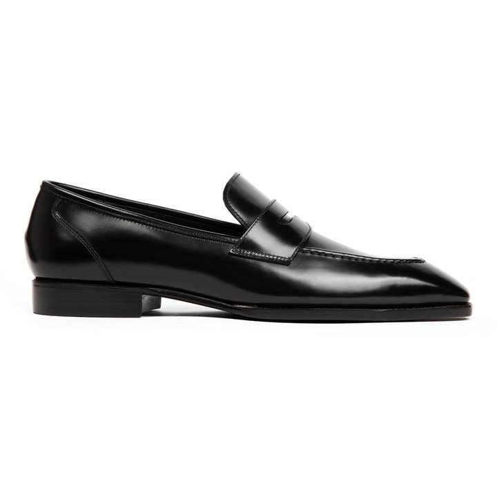 Belmont Penny Loafer // Onyx Shine Black for wholesale by Anthony Veer