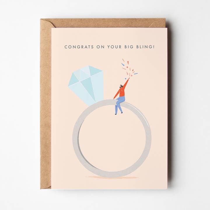 Biglietto di fidanzamento Big Bling per la vendita all'ingrosso da parte di Inku Goods