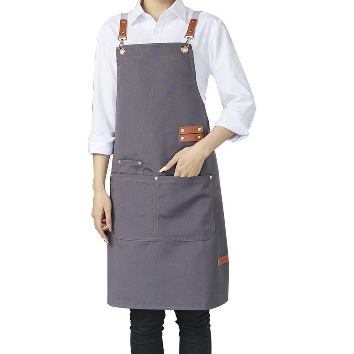 NINEXIS - Wholesale Apron - CWMM1833_Canvas Waterproof Work Apron1