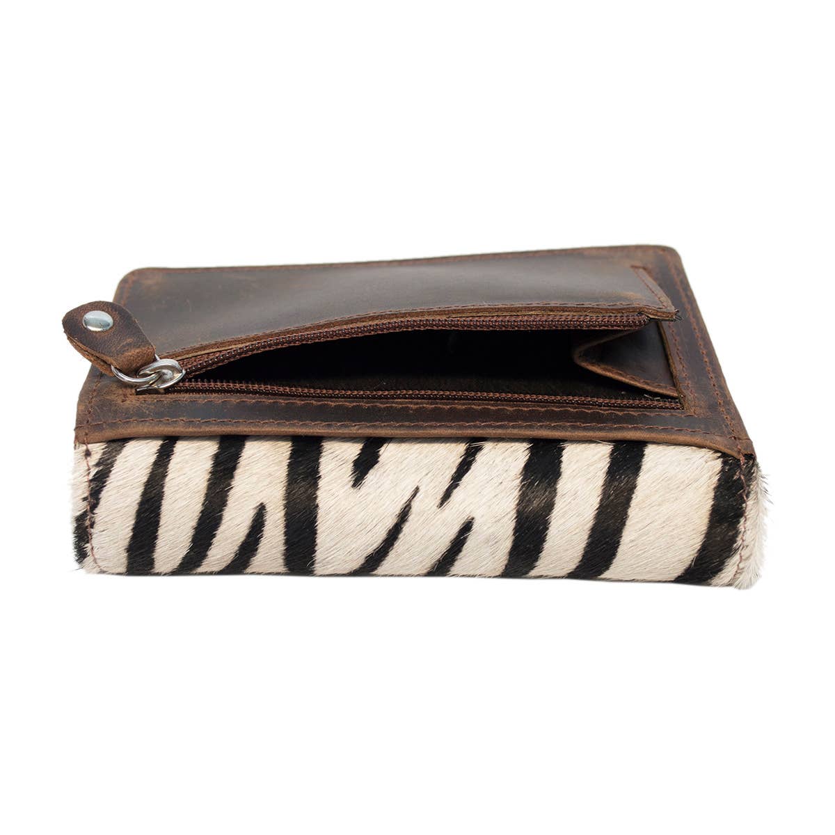 Arrigo - Wholesale Wallet - Women's - Dark Brown Leather Ladies Wallet - Animal Print - Arrigo20