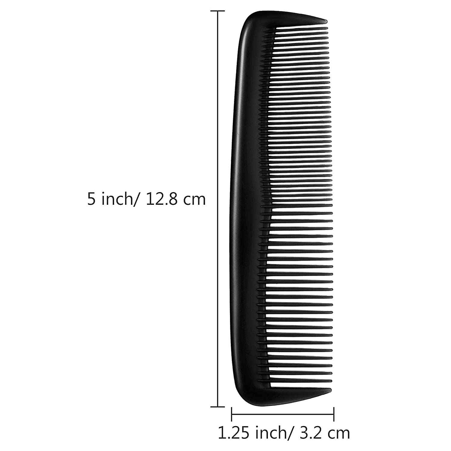 Innovarix - Vente Peigne/brosse à cheveux - Peignes de poche incassables pour soins capillaires (noirs), lot de 152