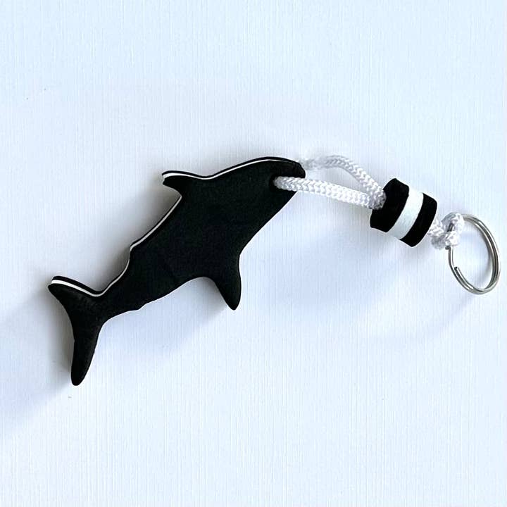 iconic mi - Wholesale Keychain - Unisex - Aqua Shark Floating EVA Foam Boating Keychain Black