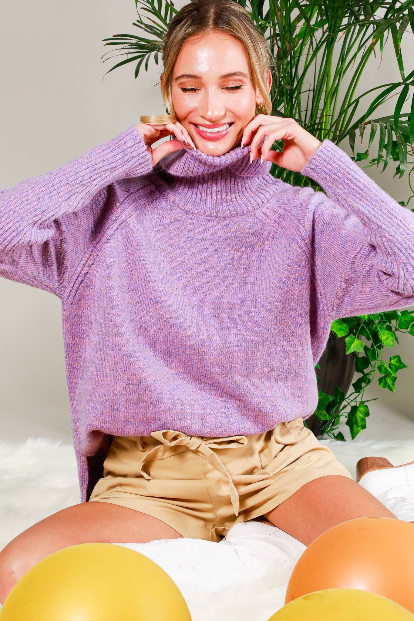 Vine & Love - Wholesale Knit Sweater - Women's - Perfectly Soft Turtle Neck Solid Knitted Sweater VT31723-114