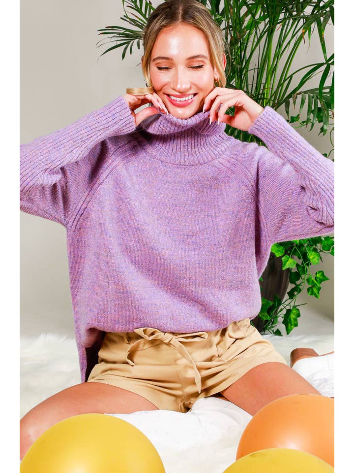 Vine & Love - Wholesale Knit Sweater - Women's - Perfectly Soft Turtle Neck Solid Knitted Sweater VT31723-114