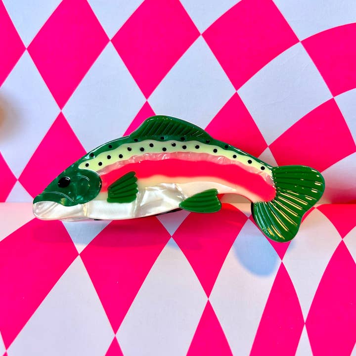 The Peach Fuzz - Wholesale Hair Accessories Set - Women's - Rainbow Trout Hair Claw0