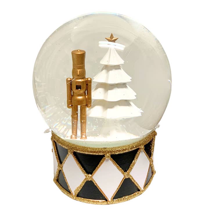 Golden Nutcracker Christmas Snowglobe 4.75" for wholesale by David Christopher's Collection