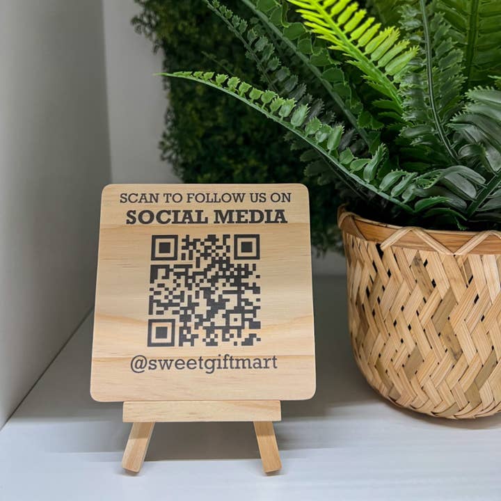 SWEETGIFTMART - Wholesale Sign - Custom Wood QR Code Sign3