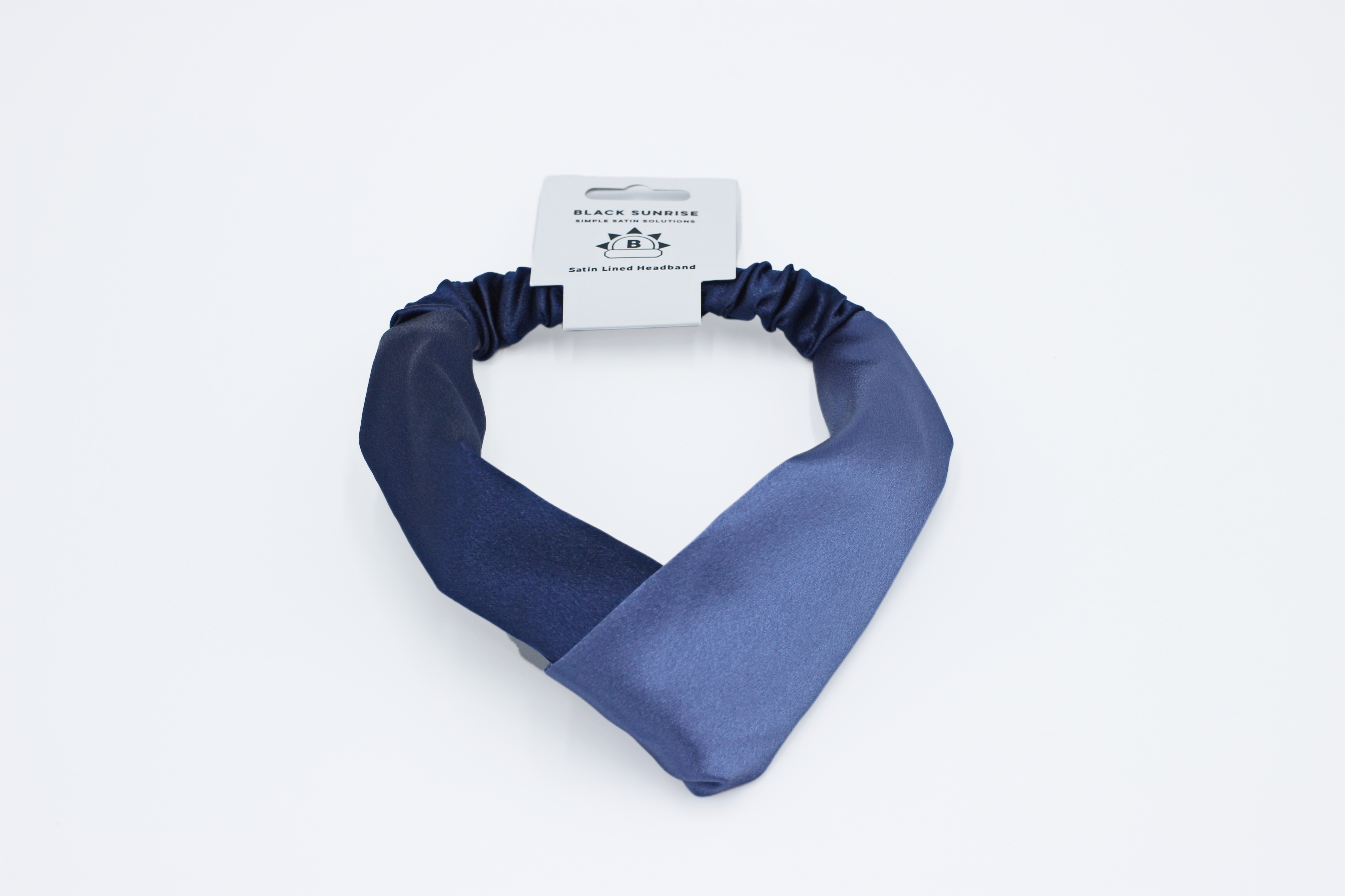 Black Sunrise – wholesale Fashion headband – women's – Satin Lux Cross Headband0