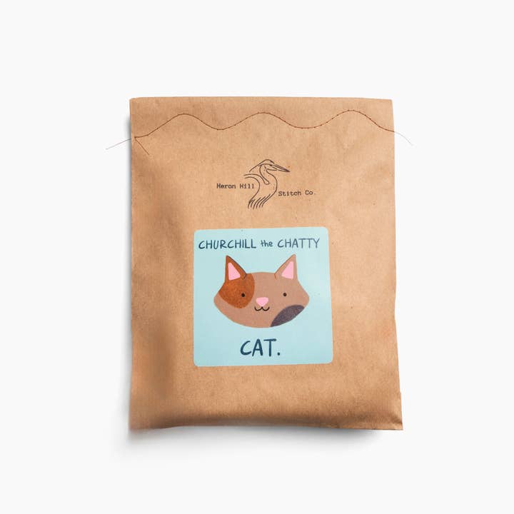 Heron Hill Stitch Co - Wholesale DIY Craft Kit - Churchill the Chatty Cat - DIY Craft Kit2