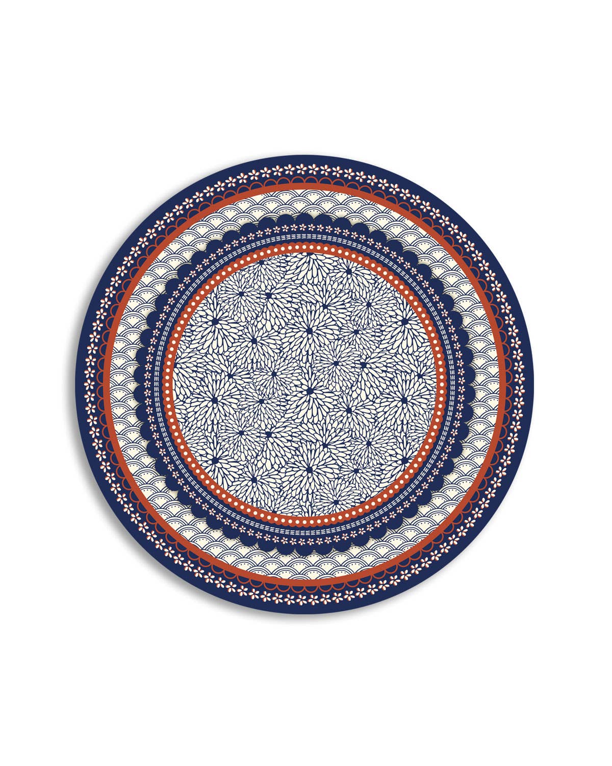 Emily Evans - Vente Sets de table - Ensemble de 6 sets de table ronds motif Japon9