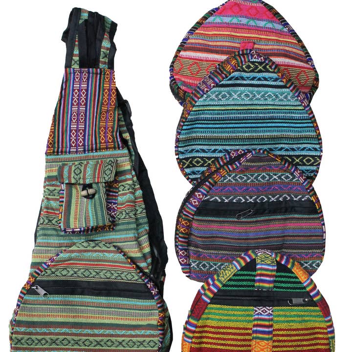 KIB-1748 Bomull Gheri Vikbar Ryggsäck för wholesale av Kala Imports LLC