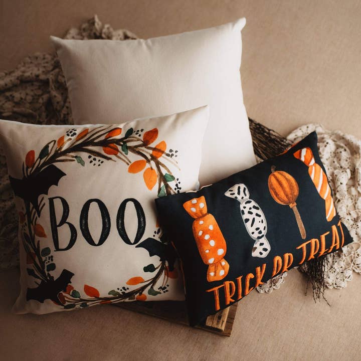 UniikPillows - Venta al por mayor Funda de cojín - Funda de almohada de caramelo truco o trato | fundas de almohada de Halloween | Decoración de otoño | Decoración de habitaciones | Almohadas decorativas | Regalo para ella | Almohadas de sofá7