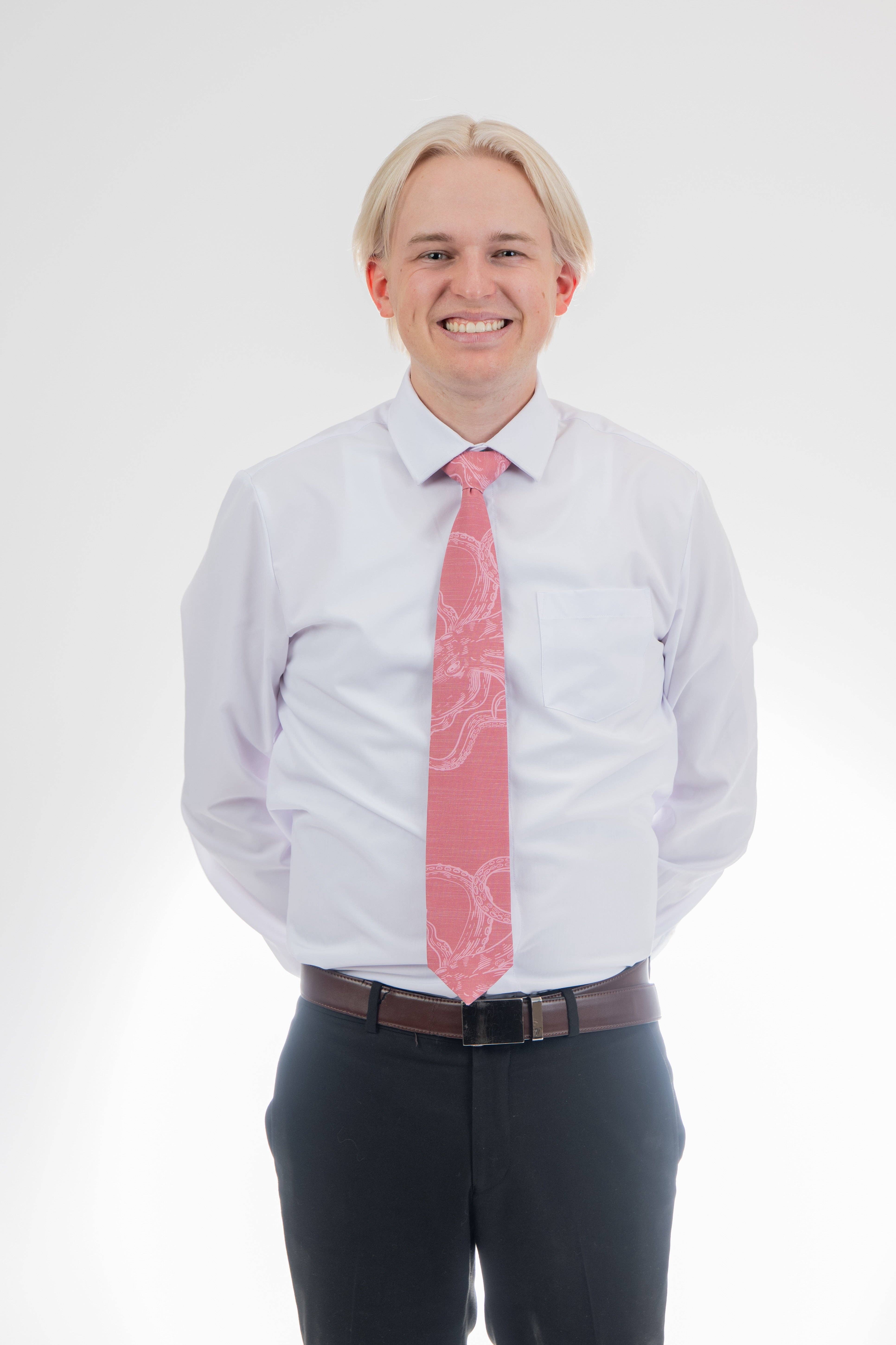 Bombora Ties - Wholesale Necktie - Men's - Sea Creature (red)3