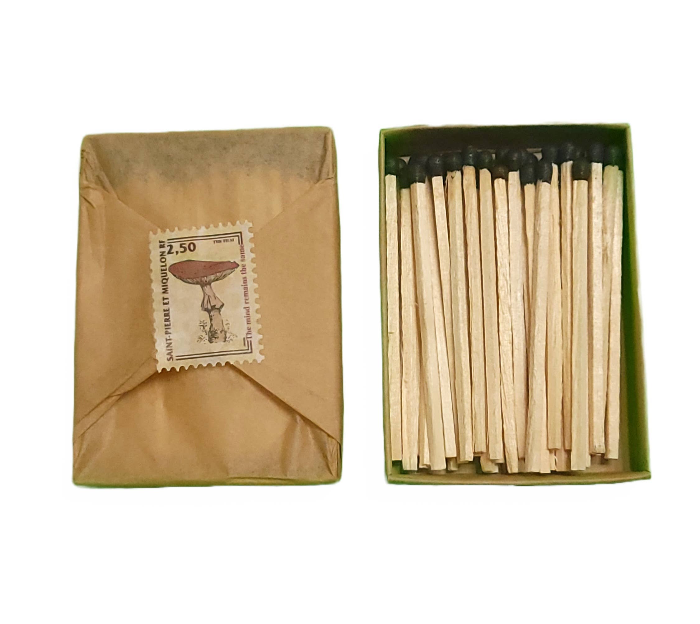 Superior Dry Goods - Wholesale Matches - "Natural 'Shrooms!" Handmade Decorator Matchbox Lot7
