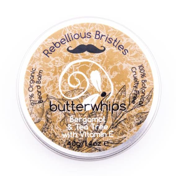 Rebellious Bristles - Softening Citrus Beard & Face Balm 40g for wholesale by Butterwhips Ltd