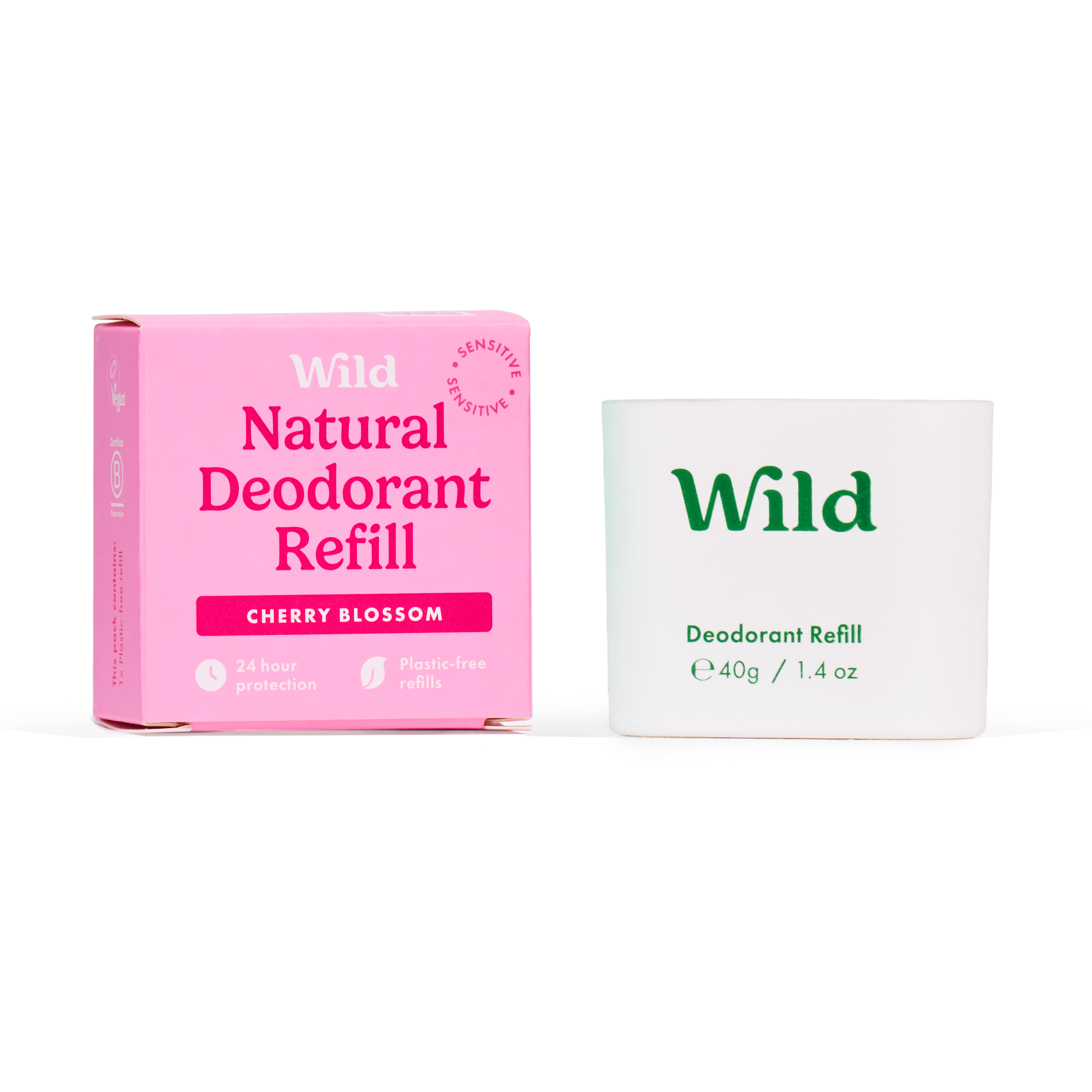 Wild – wholesale Deodorant – Women's – Wild Sensitive Cherry Blossom Deo Refill (8 Pack)2