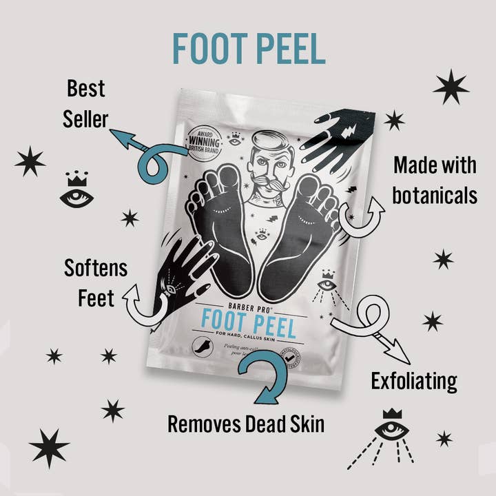 BARBER PRO - Wholesale Foot Mask - BARBER PRO Foot Peel - Prep the feet for Summer!