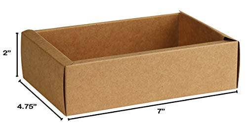 Hammont - Wholesale Gift Box - Clear PVC Sleeve DIY Sliding Brown Gift Box 6-Pack3