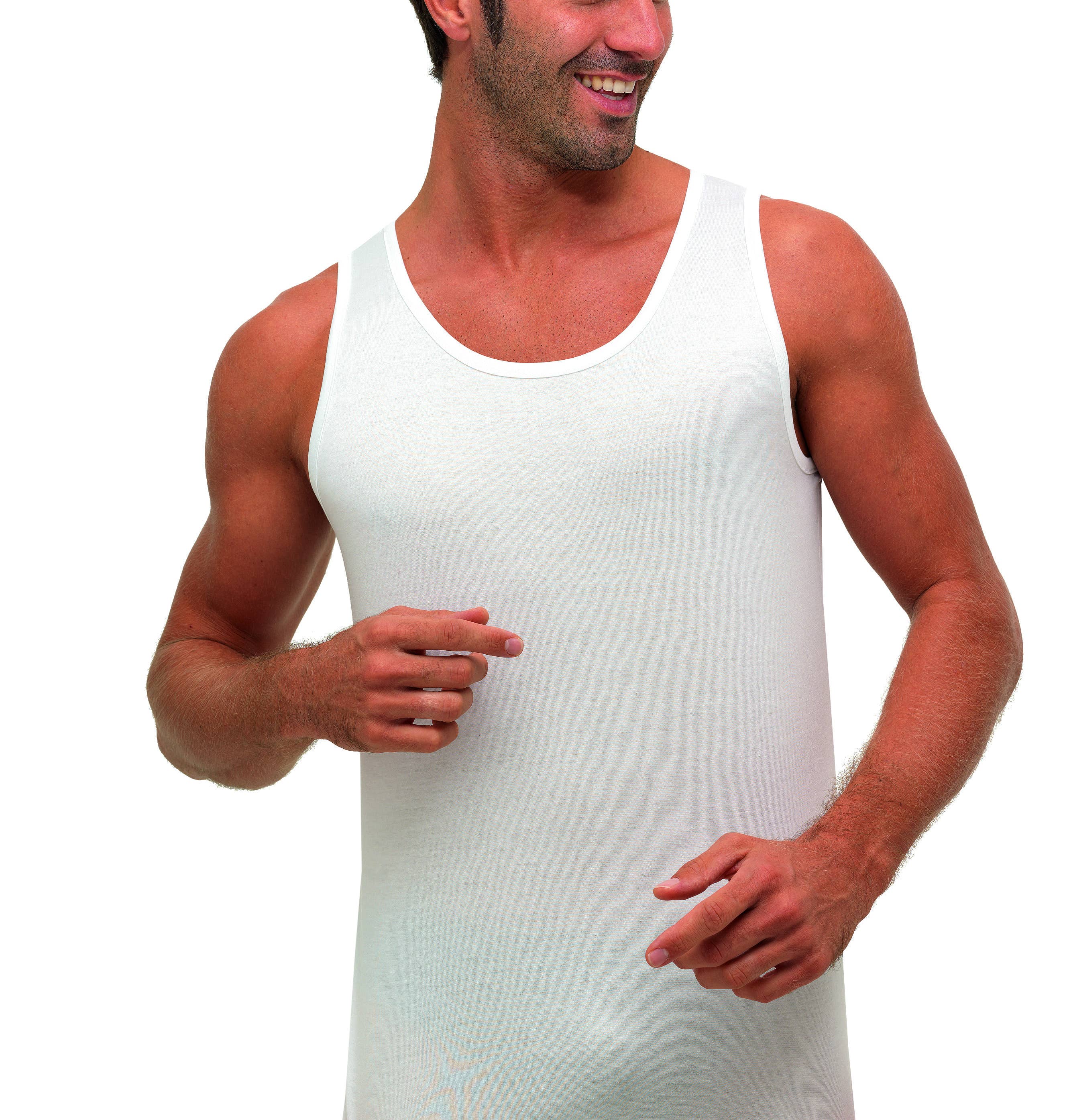 GIEMMETI - Wholesale Tank Top - Men's - Men's wide-shoulder tank top in 100% cotton Jersey Made Italy4