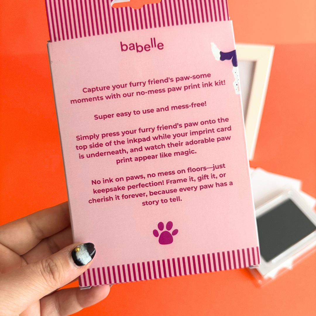 Babelle For Dogs – wholesale Pet paw/nail care accessory – Paw Print Kit  - Dog Paw Print4