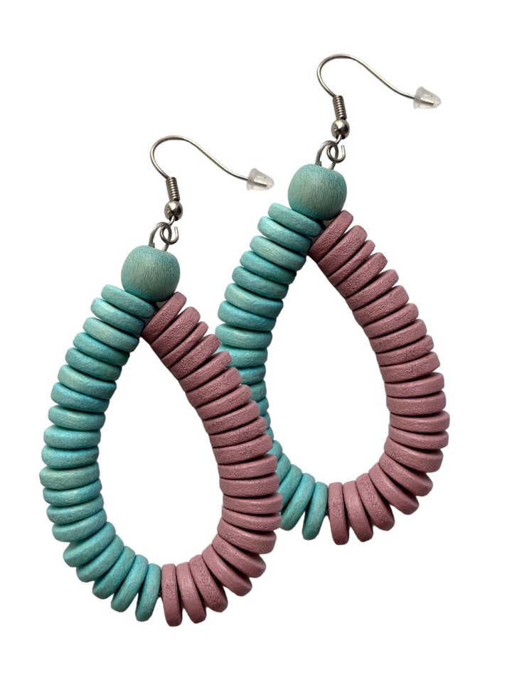 Rory Wooden Earrings Big for wholesale by Bijondo