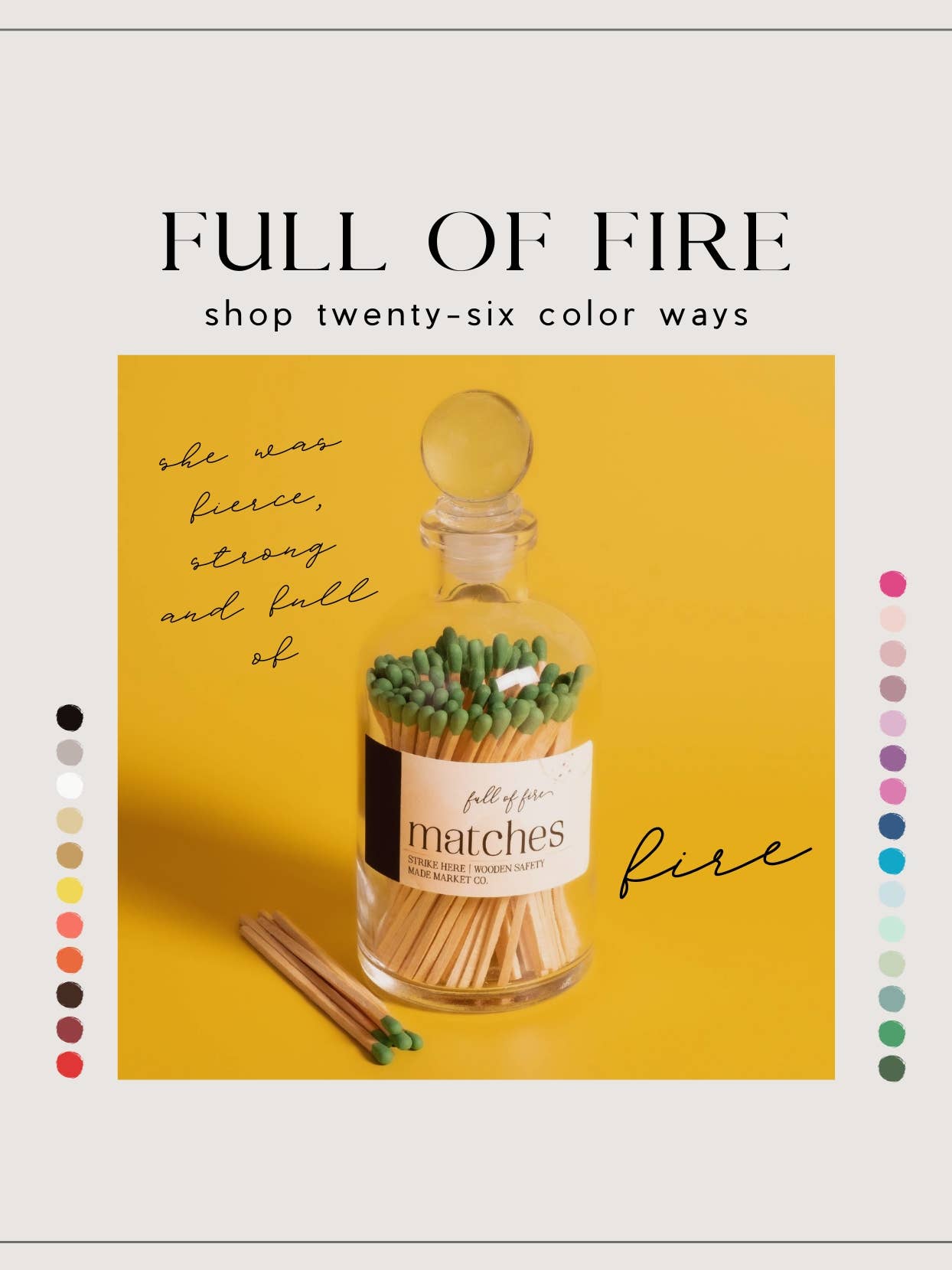 Made Market Co. - Wholesale Matches - Full of Fire Pink Matches3