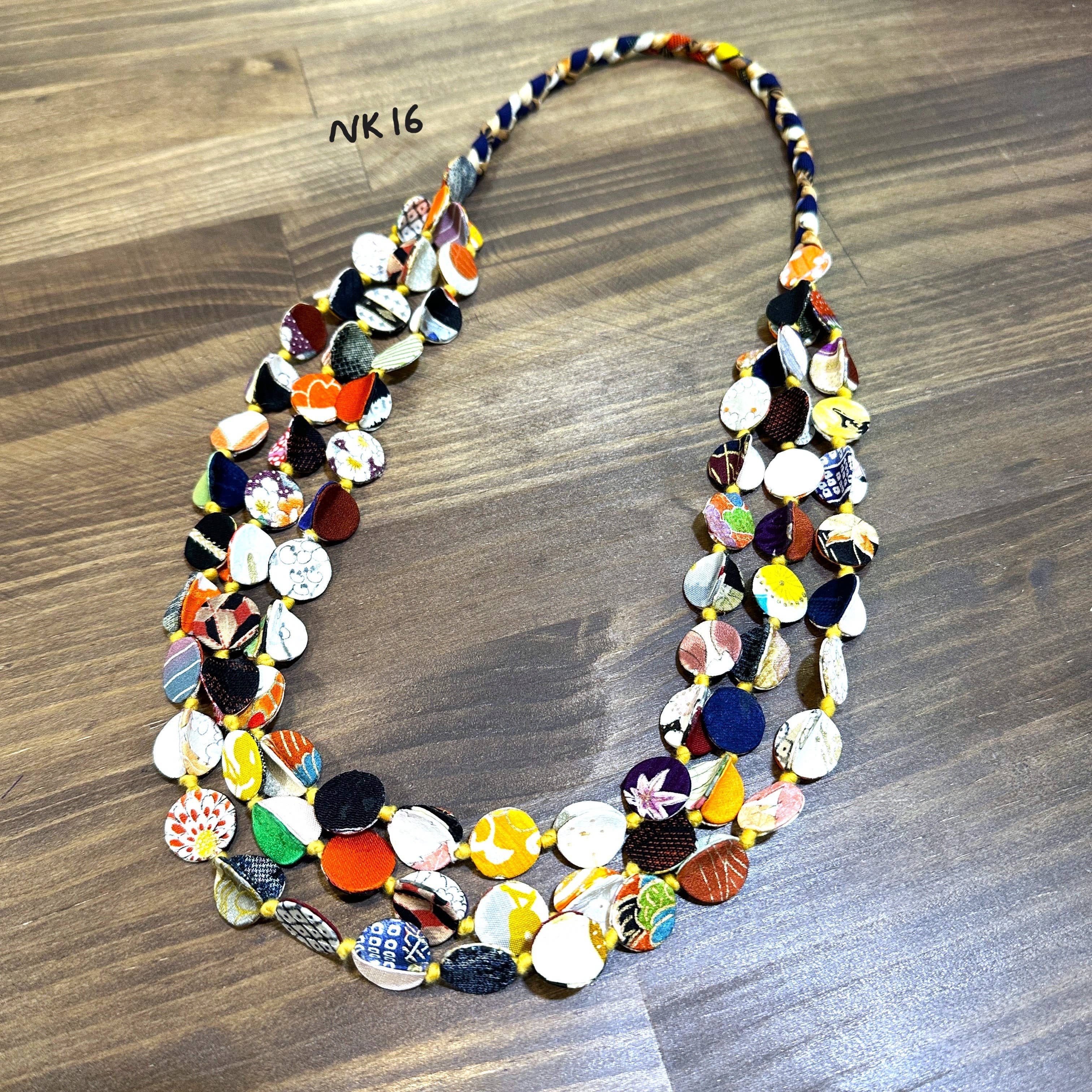 Sophie Silks - Vente Colliers plastrons - Collier kimono en corde à trois brins16