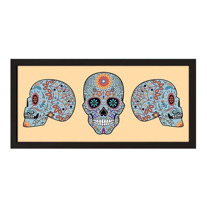 Echo Three – Engroshandel 3D-vægkunst – Vægkunst Indrammet Print Hjem Dødningehoved Sæt3
