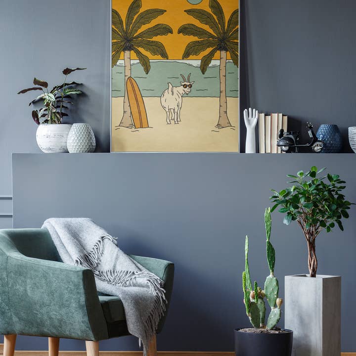 Kick Step Design - Wholesale Art Print - Goat Surfer Print1