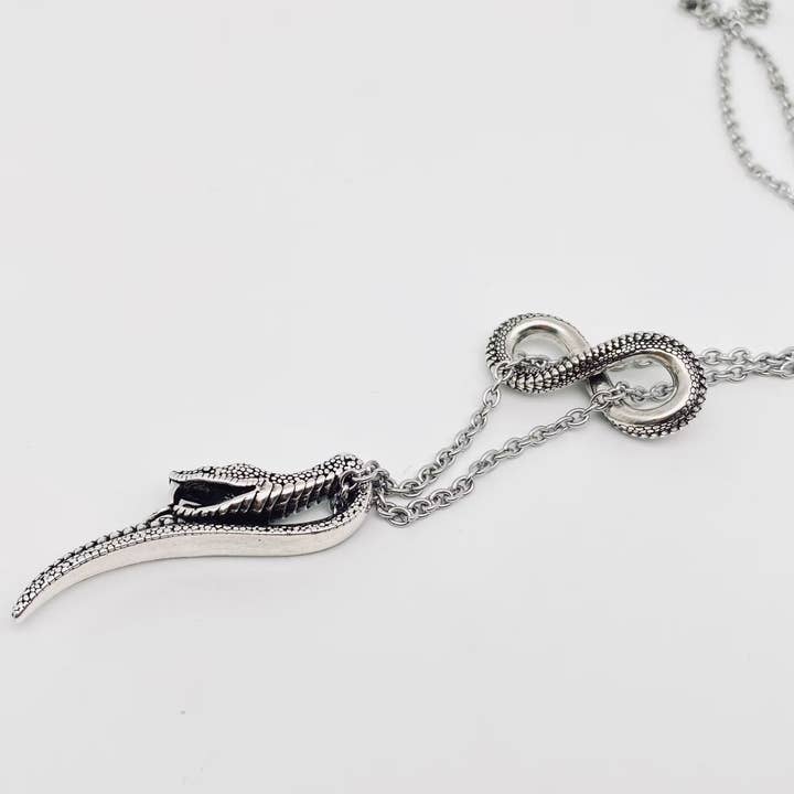 Mio Queena – Engroshandel Halskæde med vedhæng – Kæmpe slange kombination slange skala vedhæng halskæde2