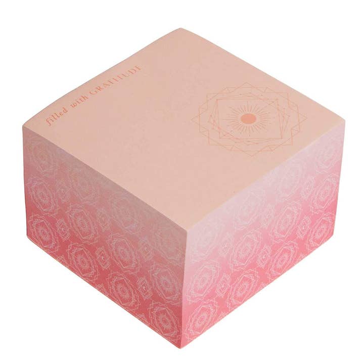 Boon Books - Wholesale Stationery/Notecard Set - Gratitude: Memo Cube (Inner World) by Insights