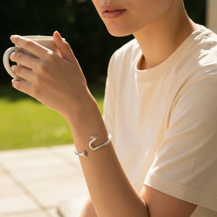 Jagged Halo Jewelry - Wholesale Cuff Bracelet - Nailed It Nail Cuff Bangle7