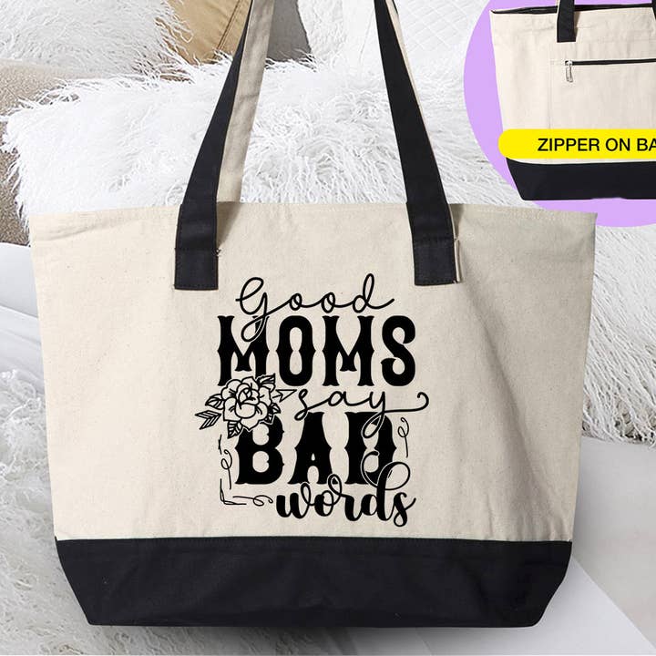Bolsa de lona Good Moms Say Bad Words - Día de la Madre para venta al por mayor de House Of Rodan