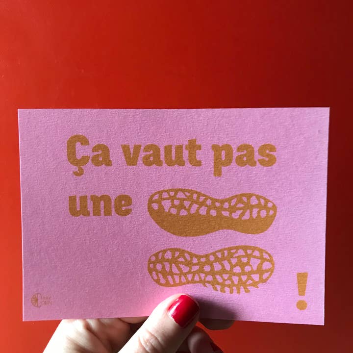 Französische Ausdrücke Karte - das ist keinen Pfifferling wert für den Großhandel von Claire Colin